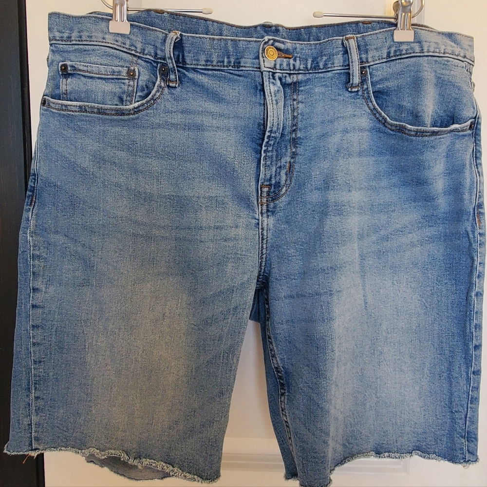 Old Navy - Mens Blue Denim Shorts - Sz 40 - Medium Wash Cut-off